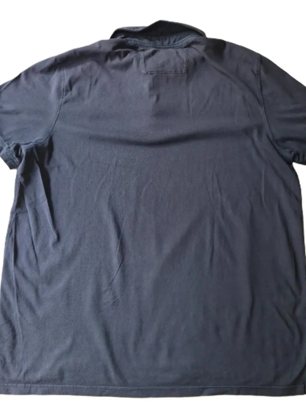 Banana Republic Polo Shirt Mens XL Blue Stripe Luxury Touch Cotton Knit